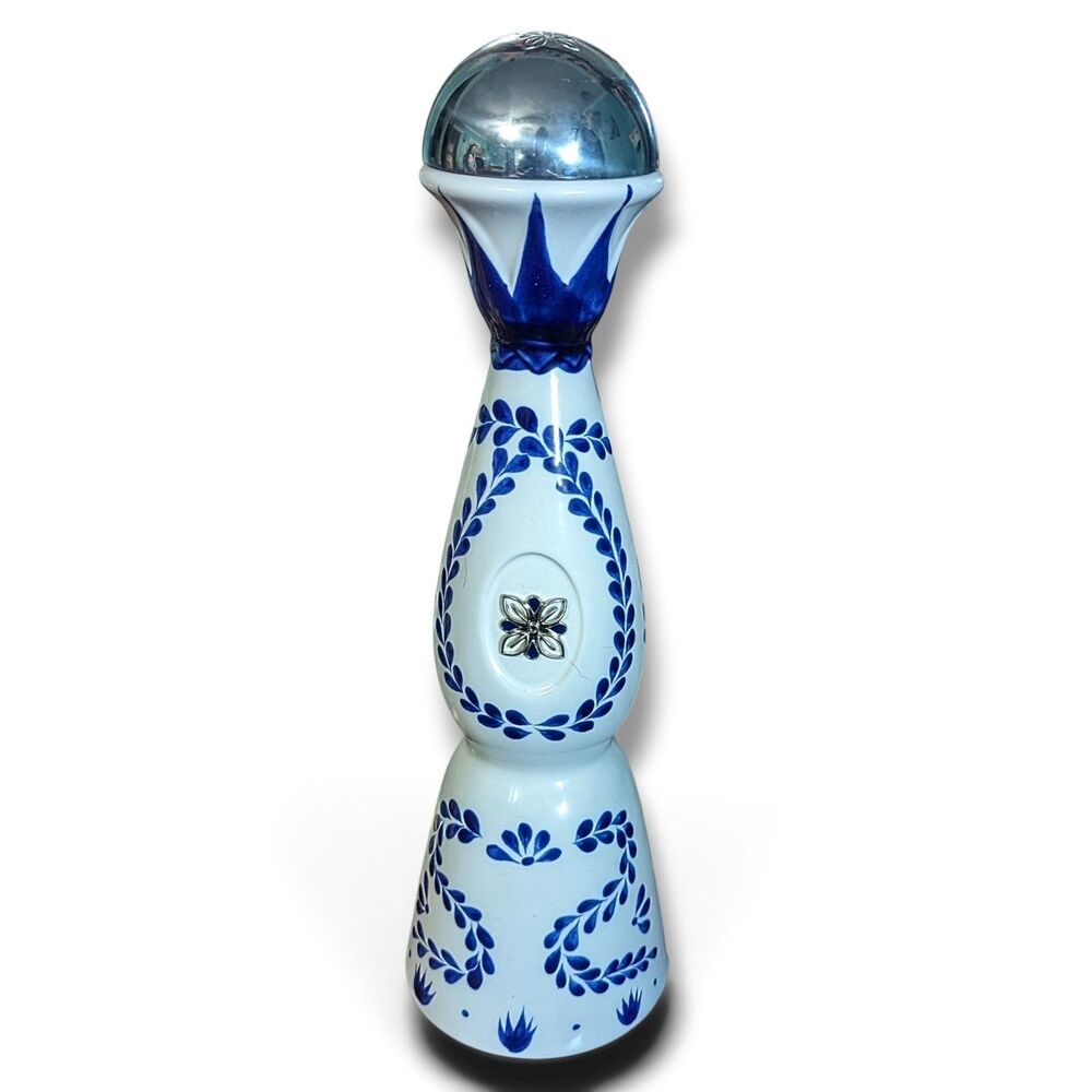 (1) 750ml Clase Azul Reposado Tequila White And Blue Empty Bottle 750ml Rinsed